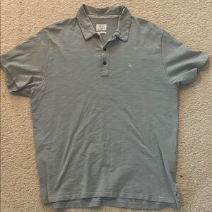 Rag & Bone Gray Slub Cotton Polo Shirt - Men's XL